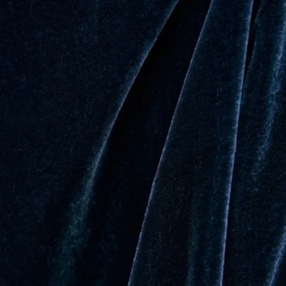 Reformation Elvira Velvet Boat Neck Open Back Midi Maxi Dress Navy NWT Size 6 - Picture 6 of 16